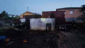 Incendio en una vivienda abandonada de Villanueva de Duero