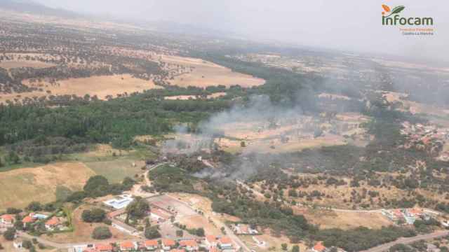 Imagen aérea del incendio.