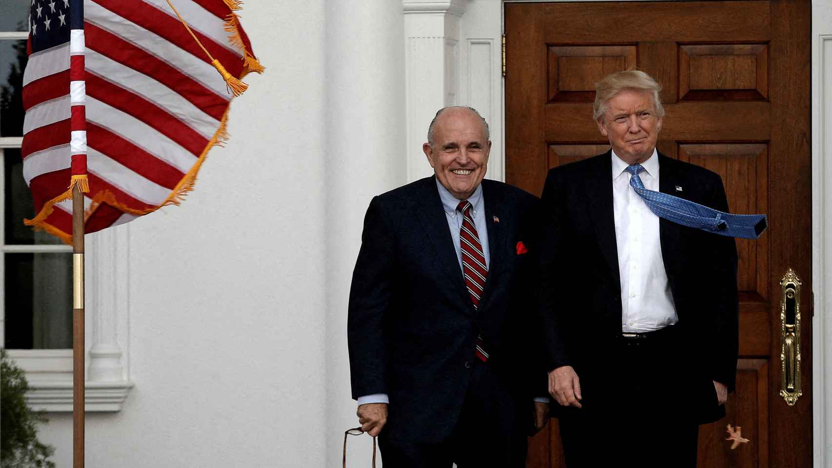 Donald Trump junto a Rudolph Giuliani en una imagen de 2016 en Nueva Jersey.