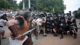 Último día de la festividad de Arde Lucus 2022, a 12 de junio de 2022, en Lugo.