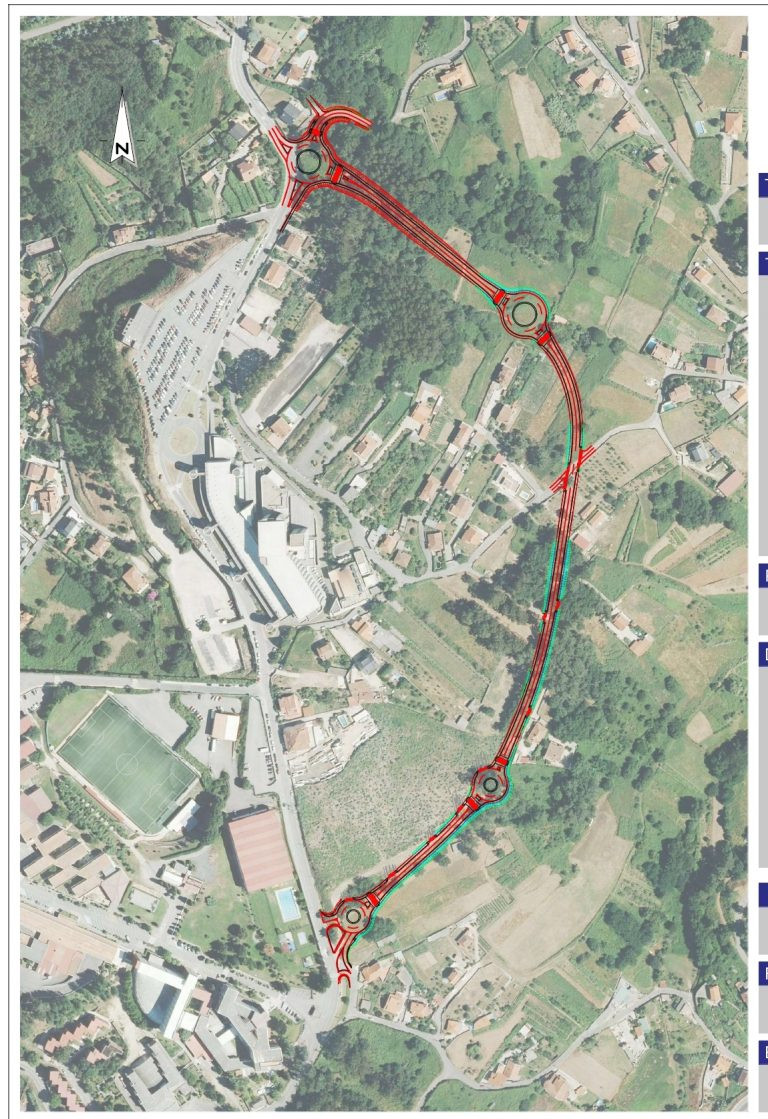 Plano del vial perimetral. Imagen: Concello de Pontevedra