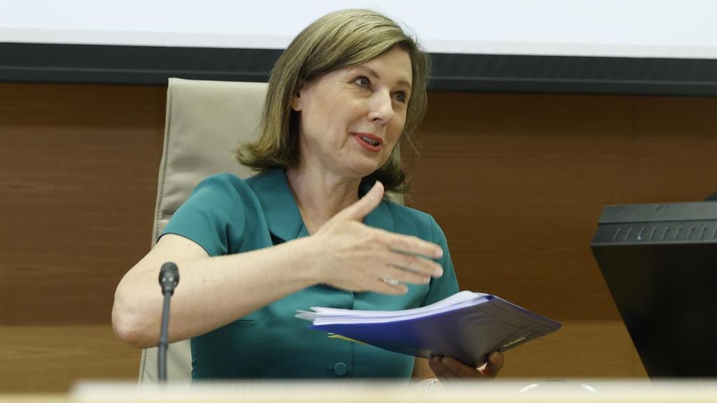 Vera Jourová, vicepresidenta de la Comisión Europea, en la Comisión de Justicia del Congreso.