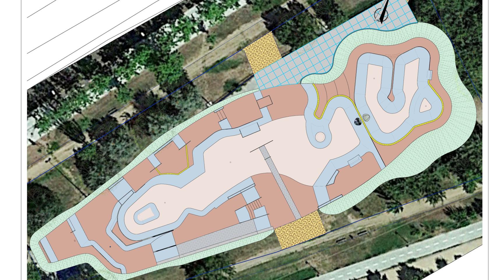Mapa del nuevo skate park de Zamora