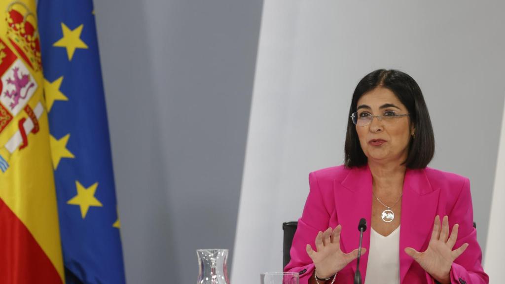 Carolina Darias, titular de Sanidad, presenta la ley de equidad en la rueda de prensa posterior al Consejo de Ministros.