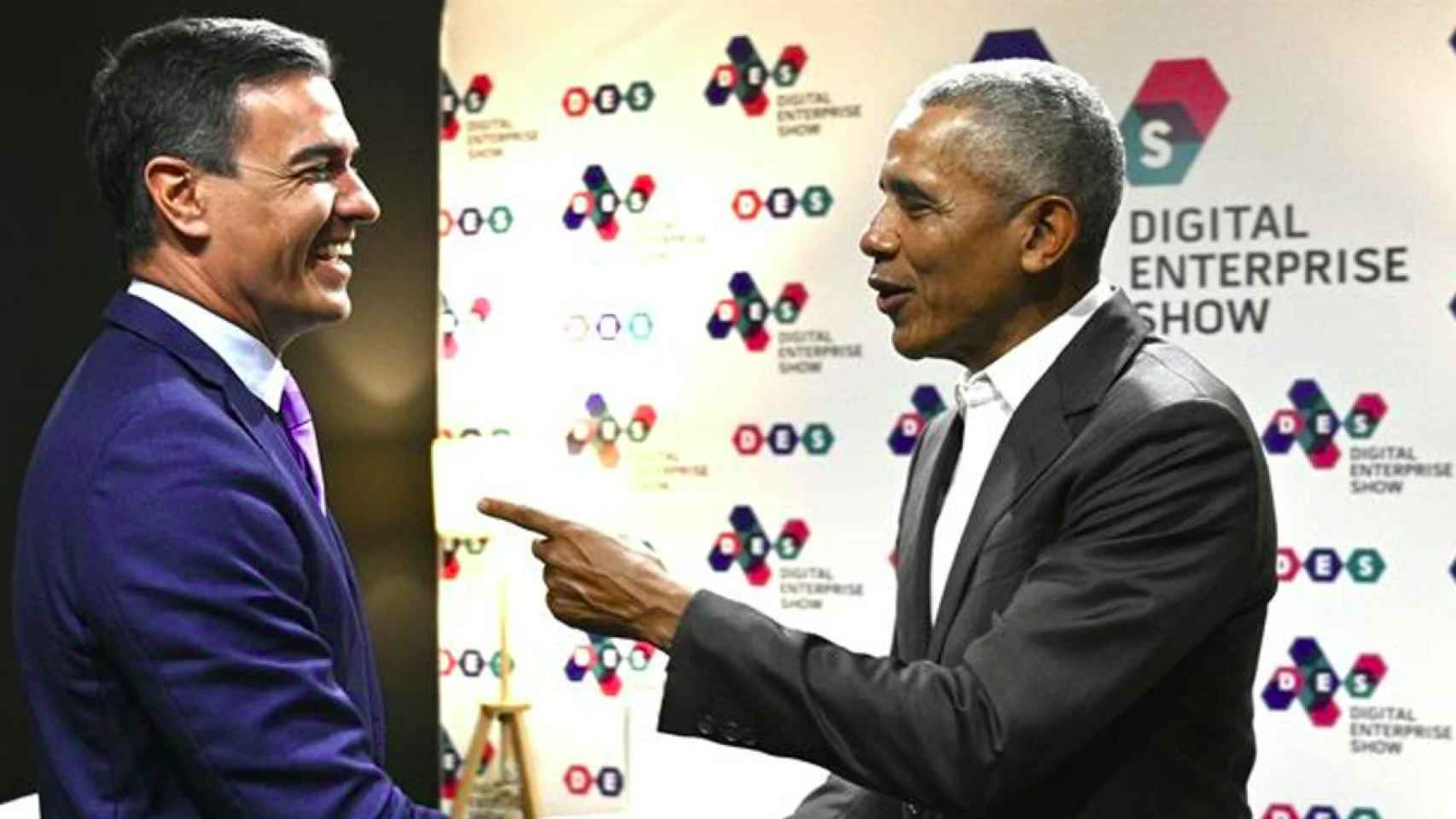 Pedro Sánchez y Obama en su encuentro.