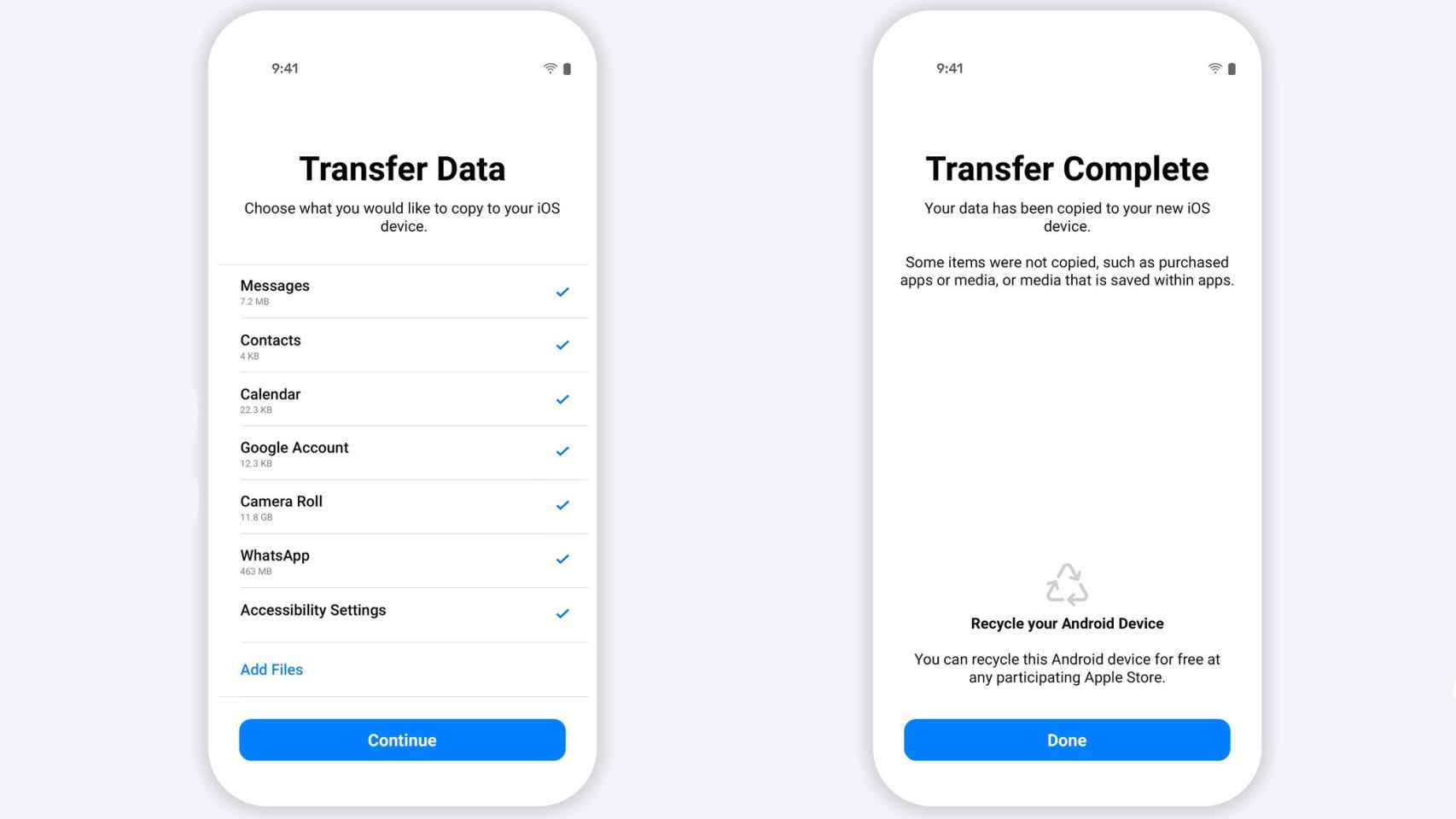Transferencia de chats desde Android a iPhone