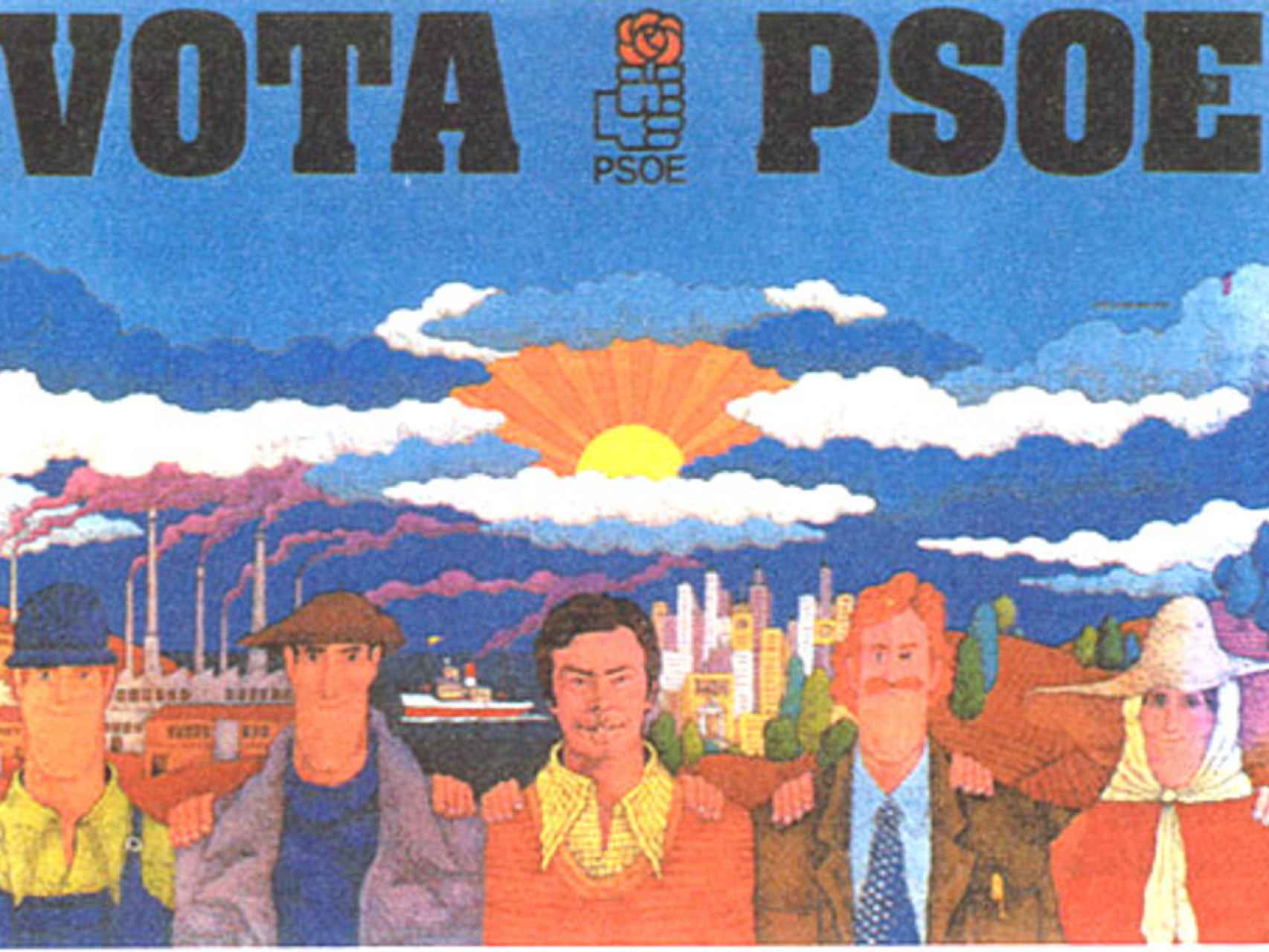 Cartel electoral del PSOE para las elecciones generales de 1977.