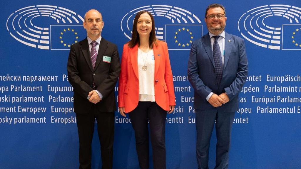 Luis Encarnaçao (AMPV), Rosa Melchor (ACEVIN) y Angelo Radica (ANCV).