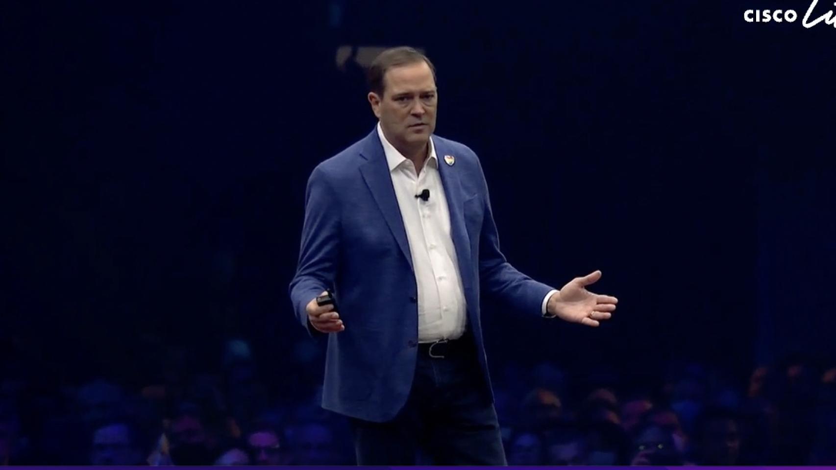 Chuck Robbins, CEO de Cisco durante el Cisco Live! de 2022.