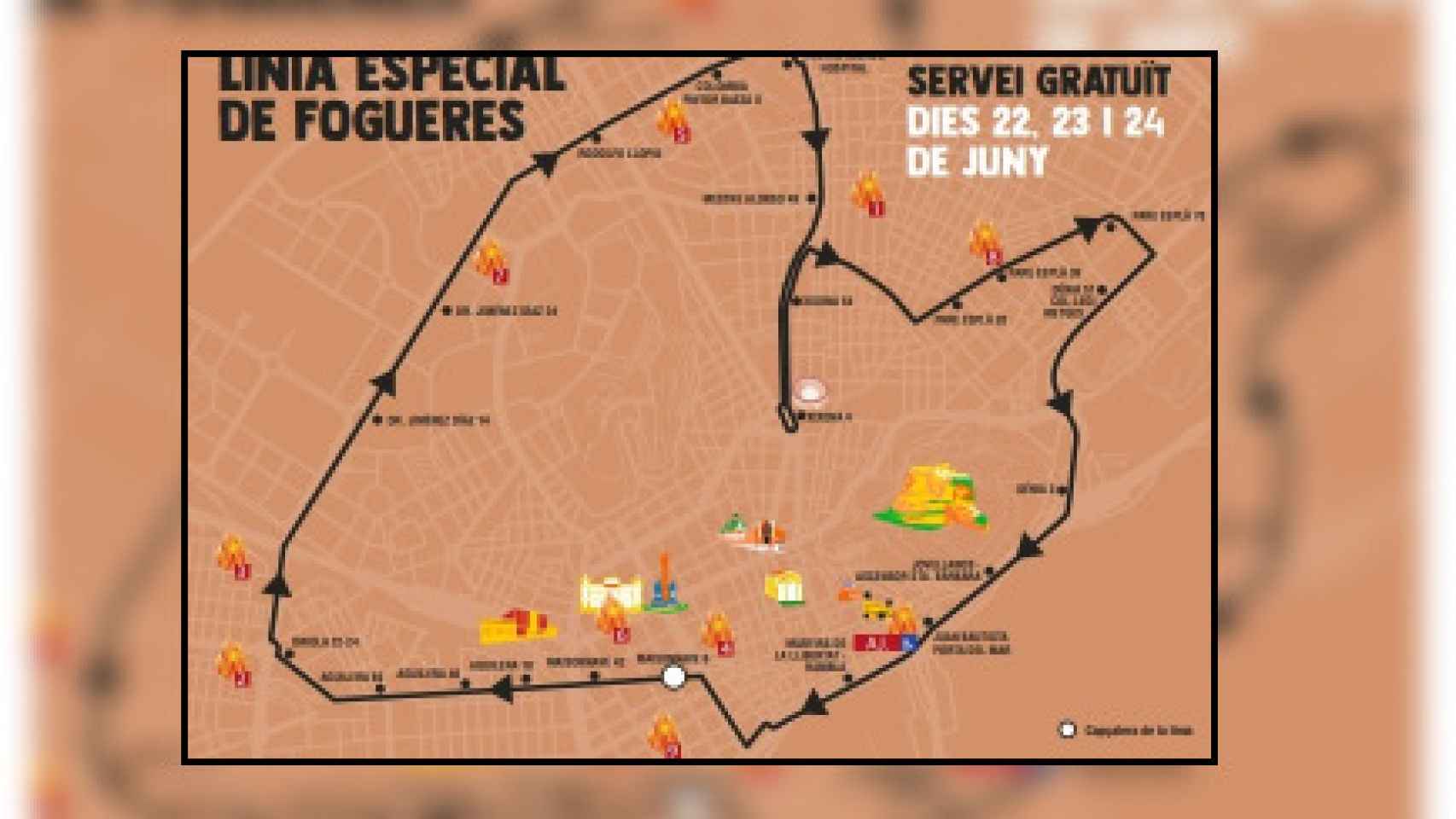 Los itinerarios de los diferentes autobuses de Alicante en fiestas.