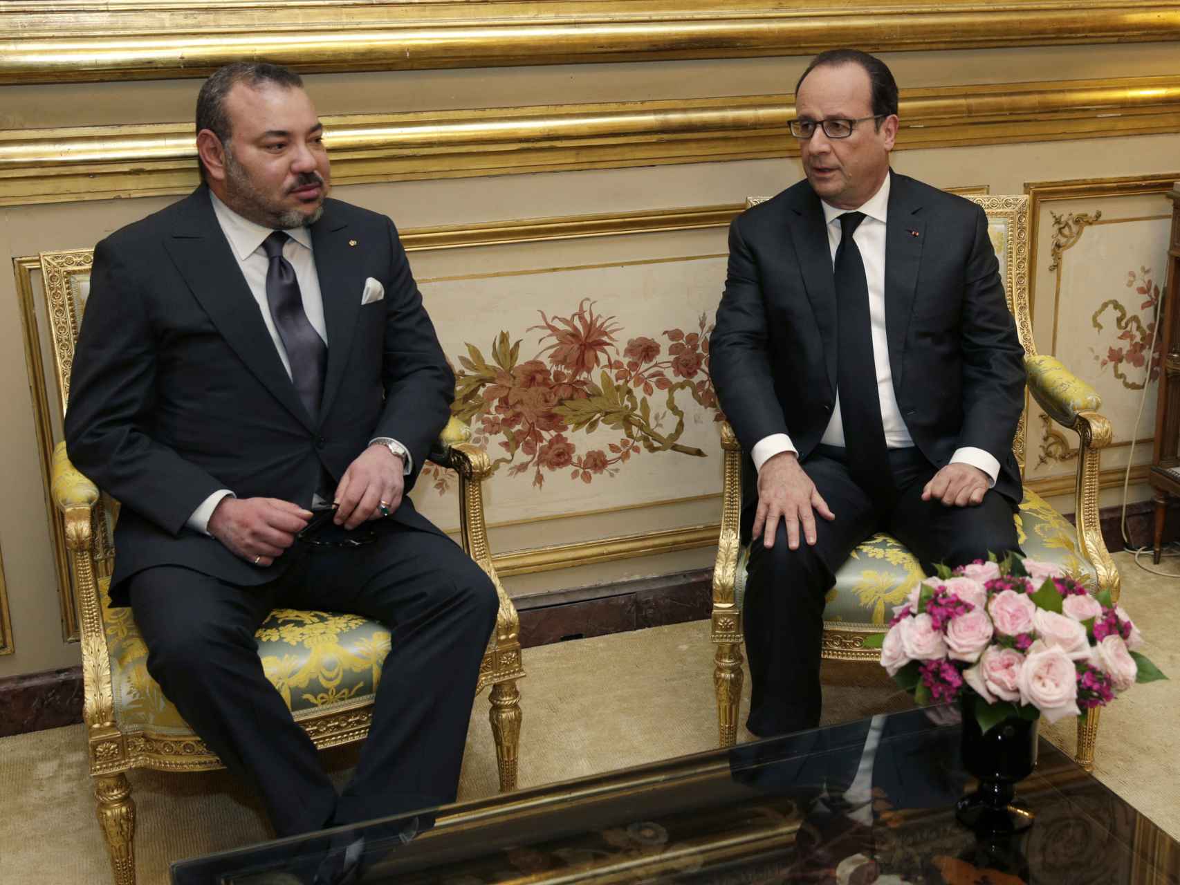 Noviembre de 2015 en París con François Hollande.