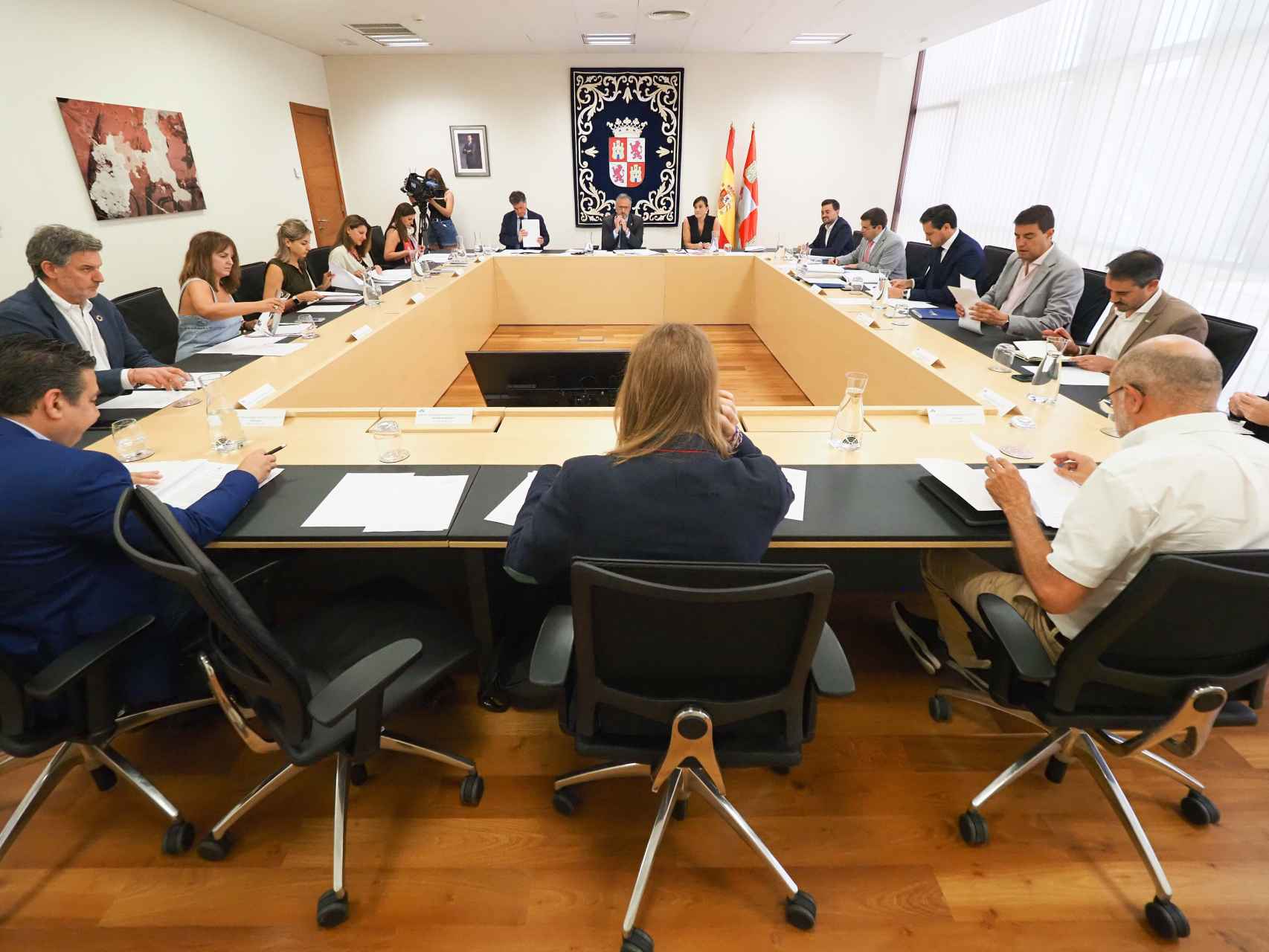 La reunión de la Junta de Portavoces de este jueves en las Cortes.