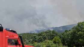 Efectivos de la UME en el incendio de la Sierra de la Culebra