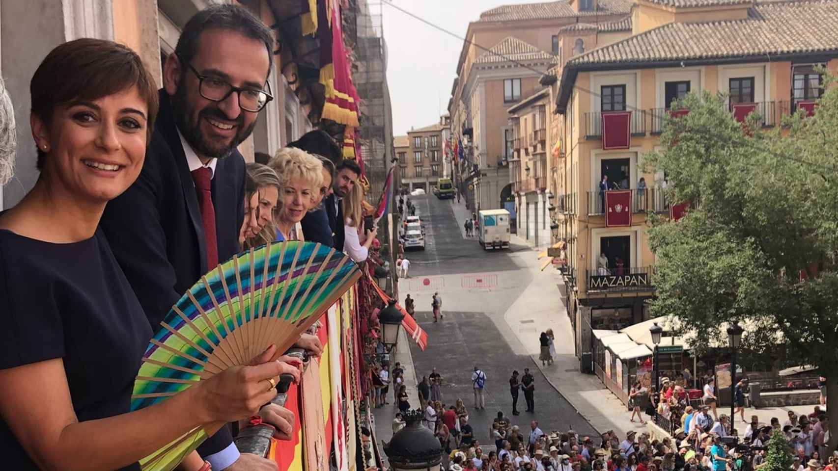 Isabel Rodríguez junto al diputado nacional y número dos del PSOE en Castilla-La Mancha, Sergio Gutiérrez.