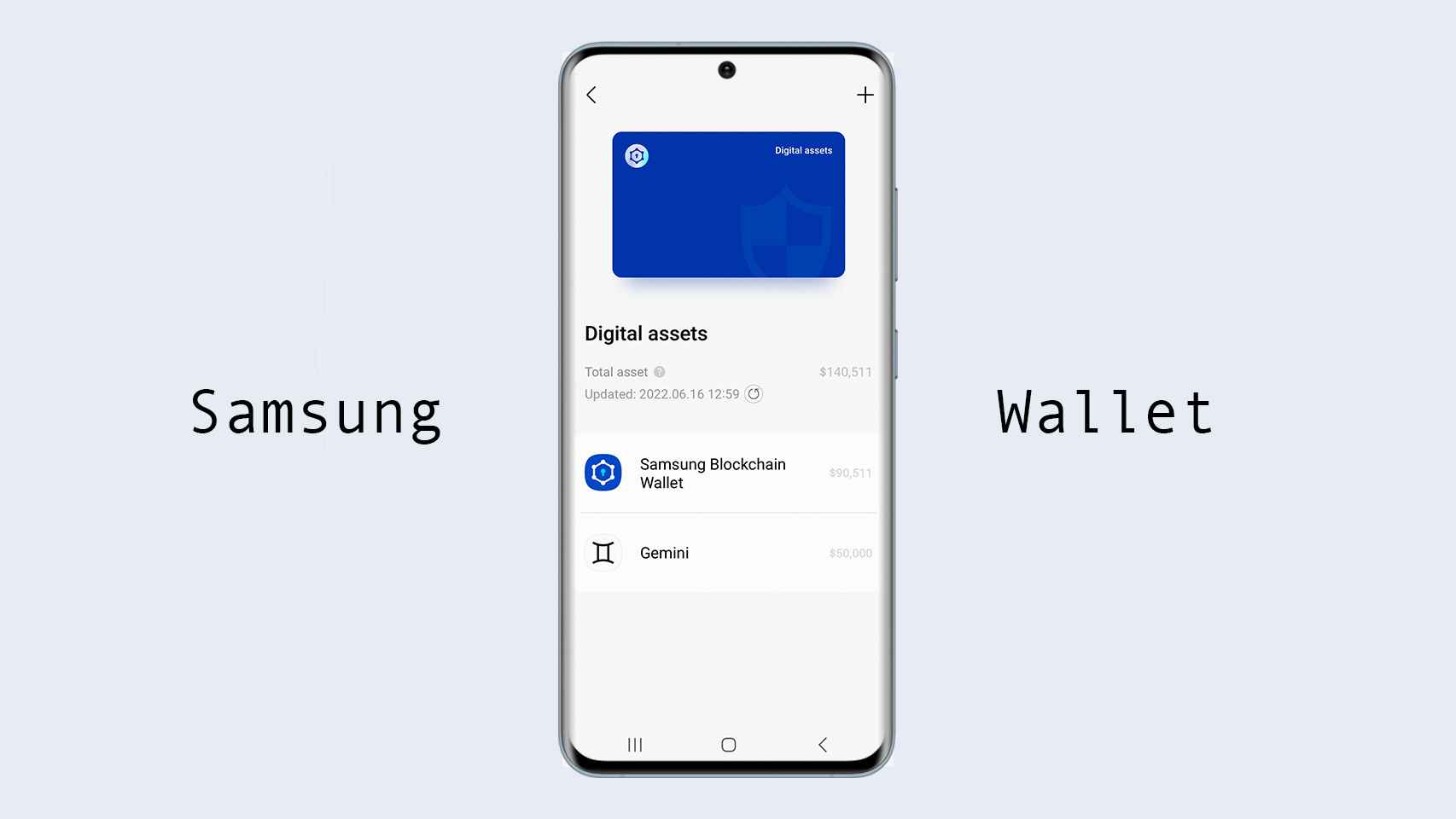 Samsung Wallet en un fotomontaje.