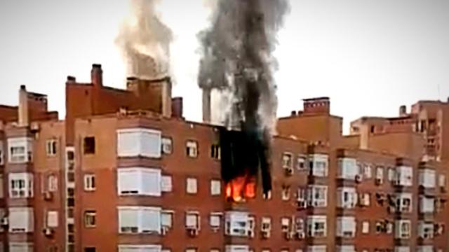 El incendio donde han fallecido dos ancianos.