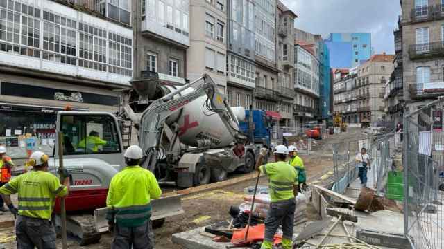 Obras de peatonalización de Elduayen.