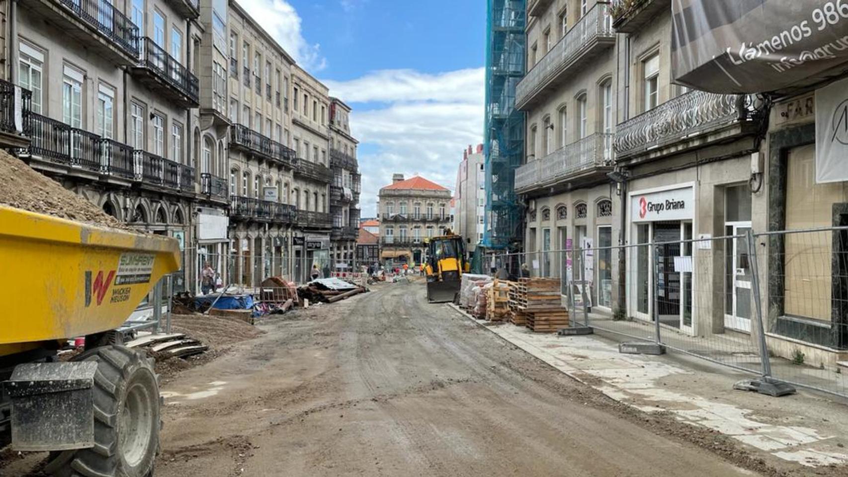 Obras de la calle Elduayen. Foto: Treintayseis