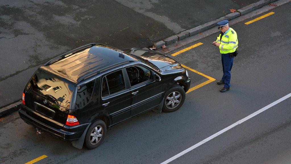 Un guardia civil multando.