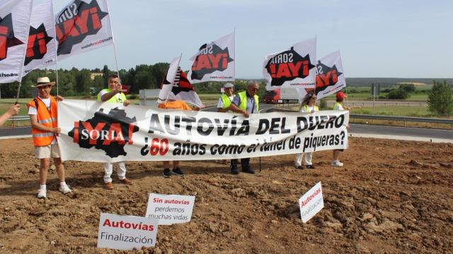 Protesta de la plataforma Soria Ya
