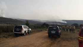 Imagen del incendio en la Sierra de la Culebra (Zamora)