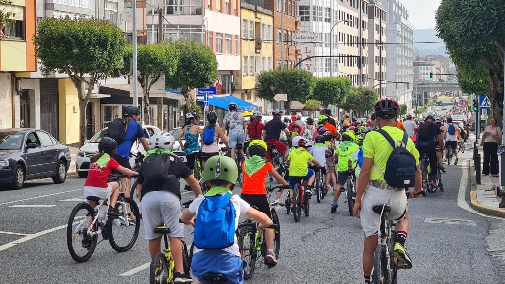 La Marcha Ciclista Escolar en Narón.