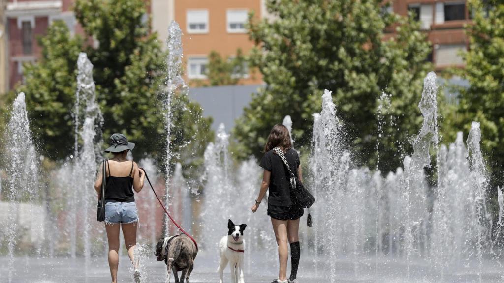 Una fuente en la ciudad de Valencia.