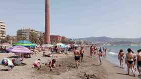 Imagen de una de las playas de Málaga capital.