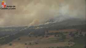 Incendio en la Sierra de la Culebra, en Zamora. Fotografía: Junta de Castilla y León