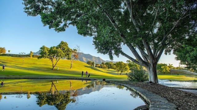 Imagen de un campo de golf de la provincia de Málaga.