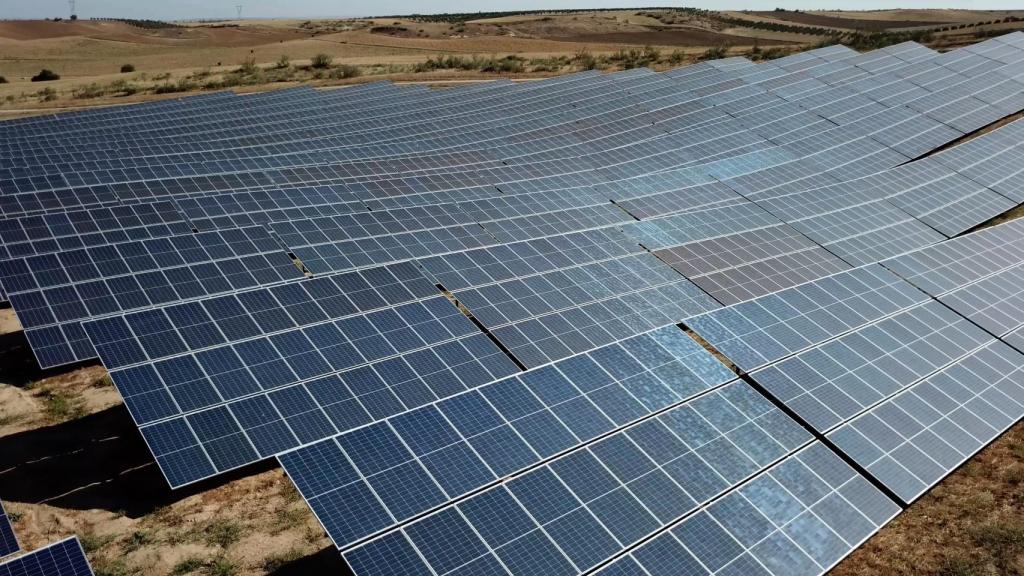 La planta fotovoltaica Barcience a vista de dron.