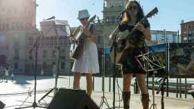 Músicos actuando en Valladolid en el Día Europeo de la Música