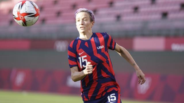 Megan Rapinoe durante un partido con la selección de Estados Unidos.