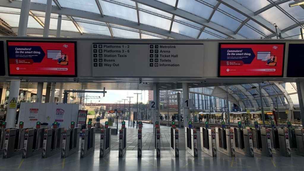 Estación de Victoria, en pleno centro de Londres,. completamente vacía.