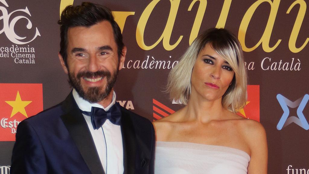 Santi Millán y Rosa Olucha durante los premios Gaudí, en enero de 2016, en Barcelona.