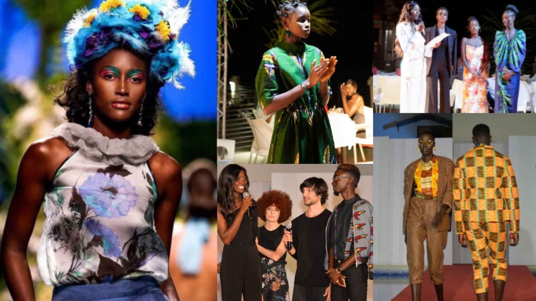 Algunos de los jóvenes modelos que han participado en la 'Casamance Fashion Week'.