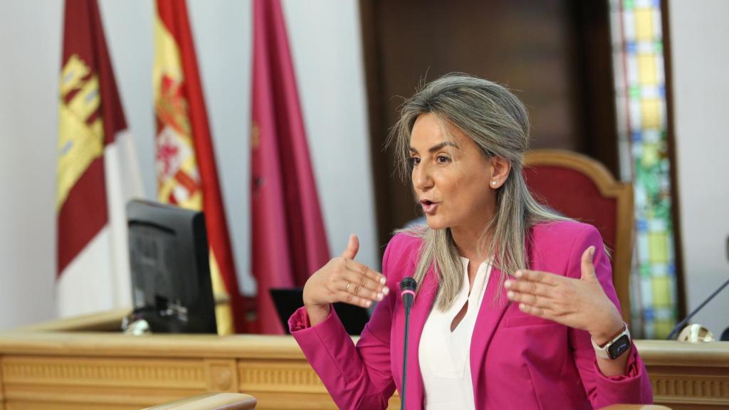 Milagros Tolón, alcaldesa de Toledo, durante su intervención en el Debate del Estado de la Ciudad.