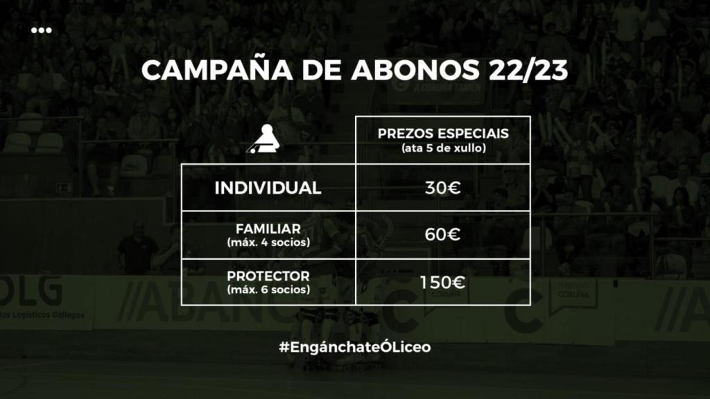 Campaña de abonos del Liceo para la 22-23.