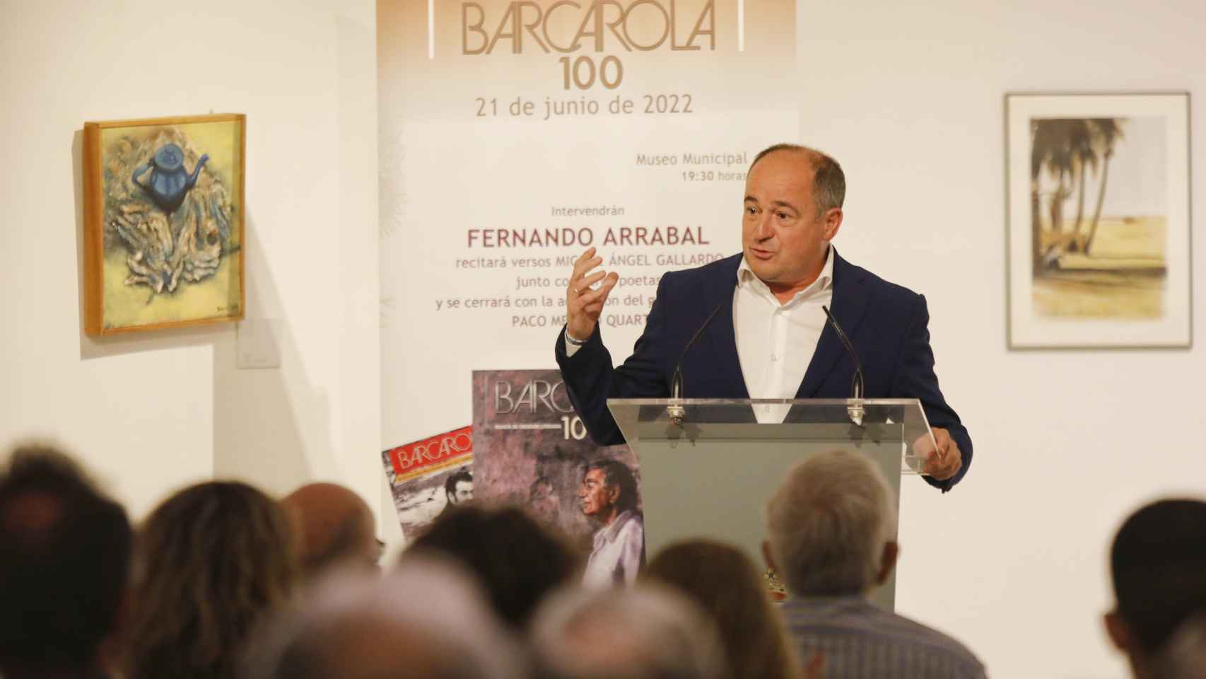 Emilio Sáez, alcalde de Albacete, durante su intervención