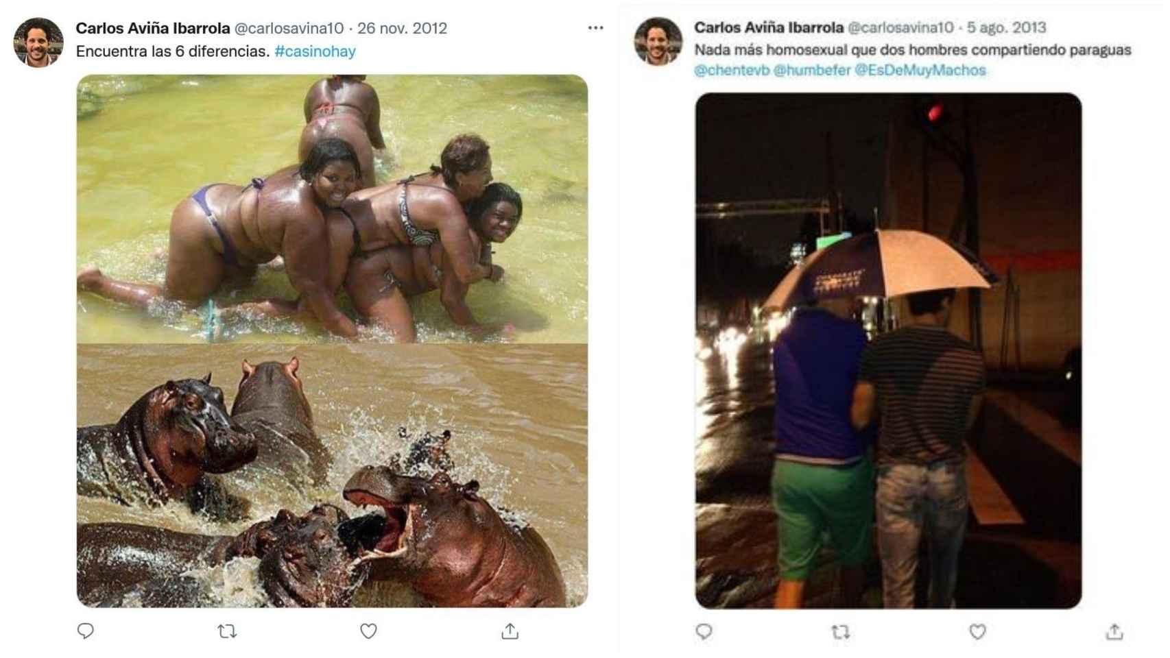 Los tuits racistas y homófobos de Carlos Aviña