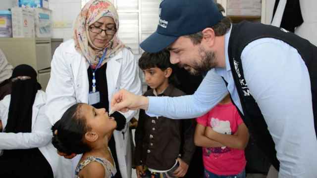 Campaña de vacunación de la OMS contra el cólera en Yemen.