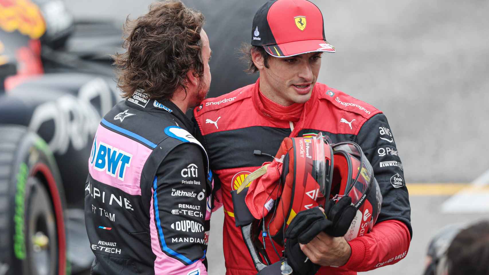 Fernando Alonso y Carlos Sainz Jr., en el Gran Premio de Canadá de la F1 2022