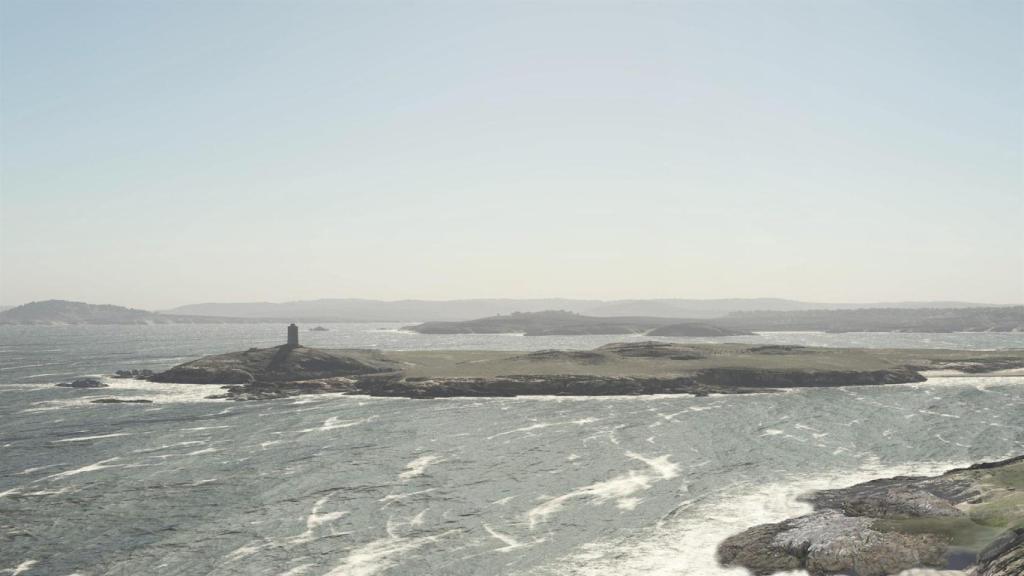 Una imagen del siglo II de la Torre de Hércules vista desde el Monte de San Pedro