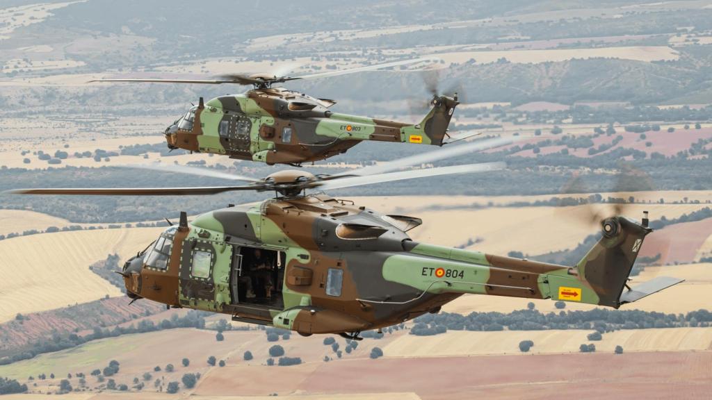 Helicópteros NH90 que participarán en el despliegue de la cumbre de la OTAN