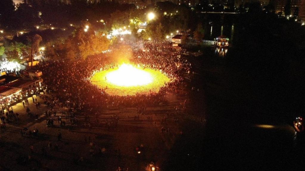 Noche de San Juan en la playa de las Moreras de Valladolid