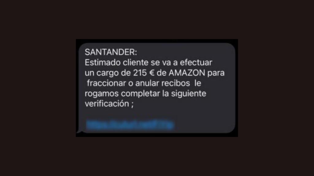 Así es el SMS que algunos usuarios están recibiendo.