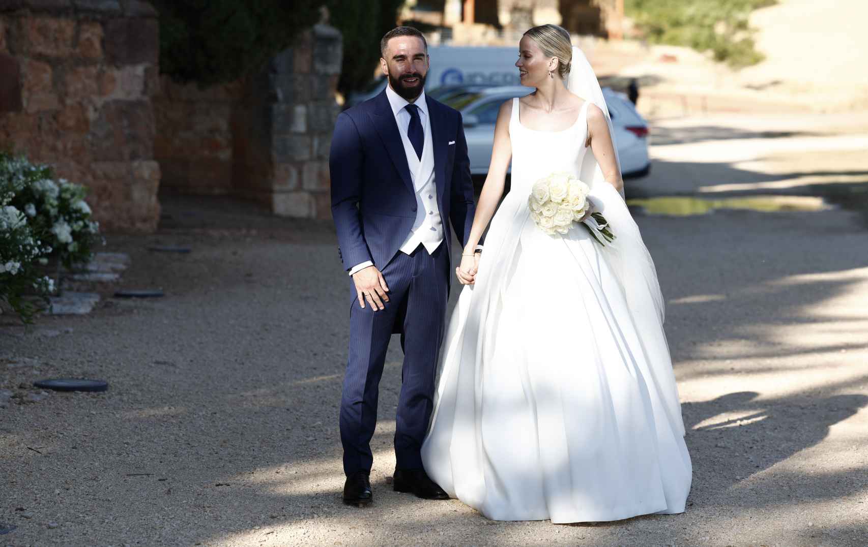 Dani Carvajal y Daphne Cañizares en una de sus primeras imágenes como recién casados.