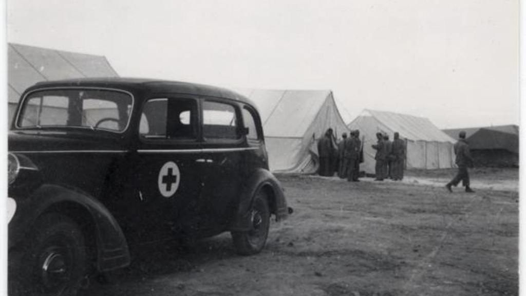 Imagen histórica del campo de concentración en la etapa republicana.