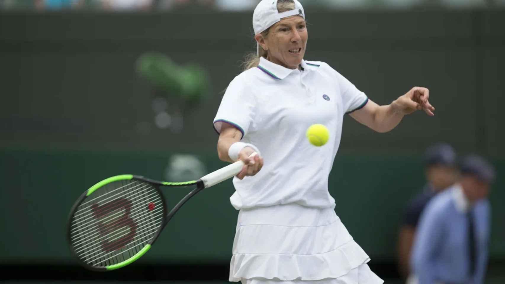 Andrea Jaeger, en Wimbledon, a una edad adulta