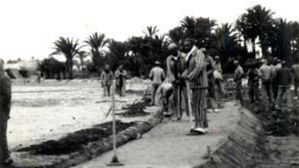 Imagen histórica del campo de concentración en la etapa republicana.